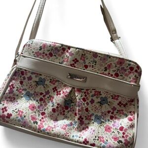 Rare Vintage Koltov Floral Women's Bag with Cream Accents - cottagecore!
